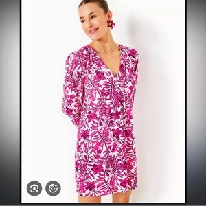 NWT Lilly Pulitzer Cass Dress Elderflower Blossom Escape Plan Small MSRP $108